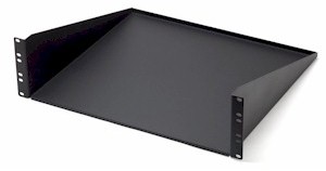 19" Cantilever Black Rackmount Shelves